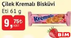 ETİ ÇİLEK KREMALI BİSKÜVİ 61 G